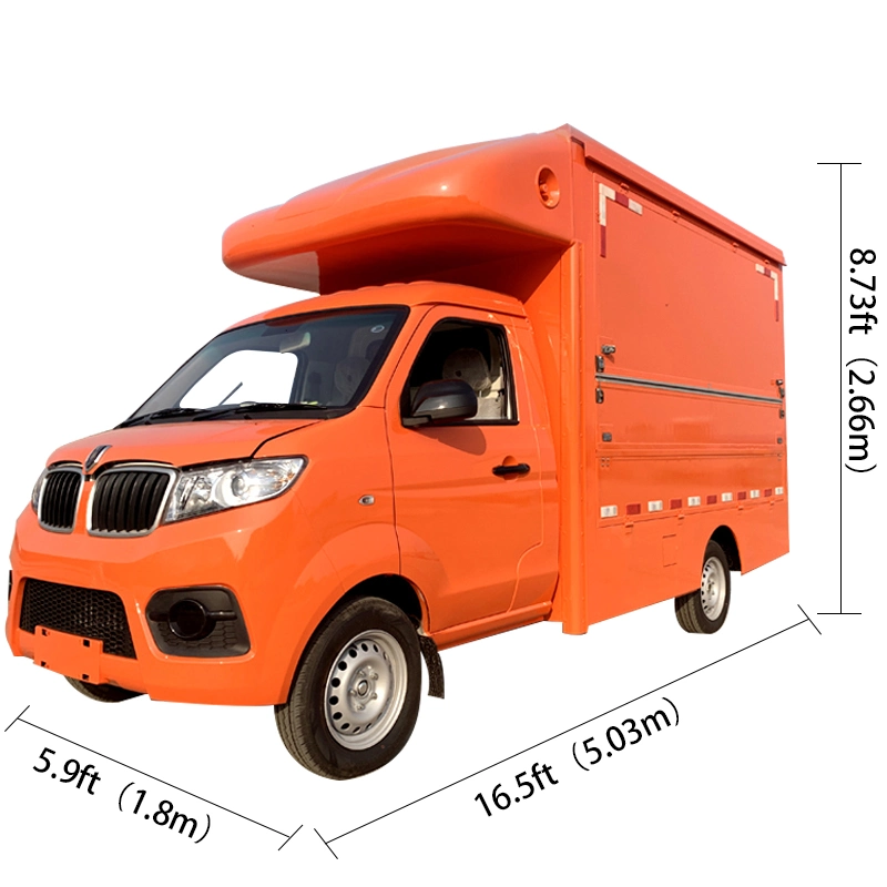 High Quality Mobile Shop Kitchen Truck Trailer Gasoline Food Railer Car for Sale