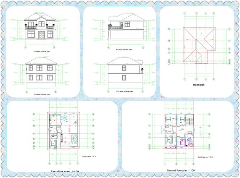 Luxury Comfortable Prefab House Quick Assemable Light Steel Villa Prefabricated Light Gauge Steel Frame House