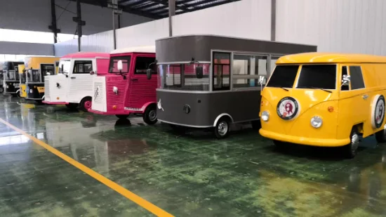 Electric Customized Street Fast Mobile Food Truck Shop Coffee Street Mobile Food Cart Kitchen Trailer Container Outdoor Food Kiosk for Sale